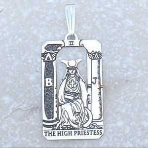High Priestess Tarot Pendant .925 Sterling Silver made in USA